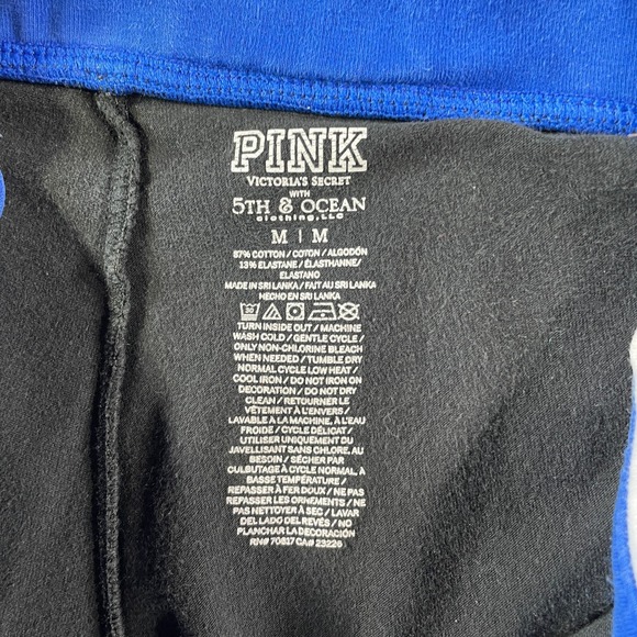PINK‎ Kentucky Leggings Women Medium Black Crop Gym Preppy Pants Workout - Picture 2 of 8